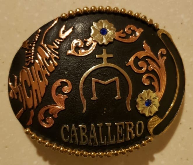 Hebilla Caballero con el fierro de la familia